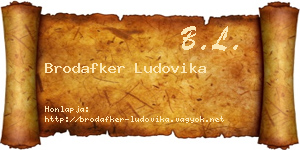 Brodafker Ludovika névjegykártya